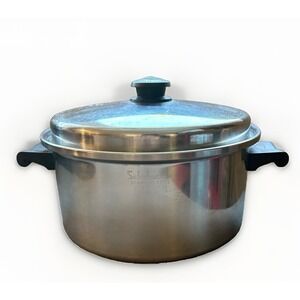 Saladmaster 6 Qt Dutch Oven Stock Pot 18-8 Tri Clad Stainless Steel w/Vapo Lid